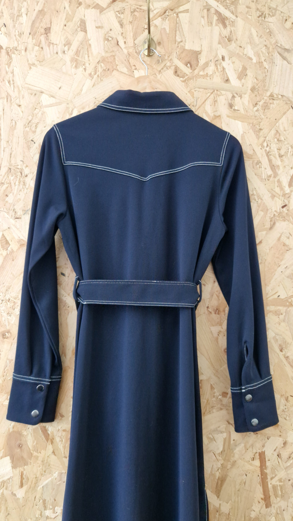 Preloved H&M Contrast Stitch Popper Detail Shirtdress Size Medium